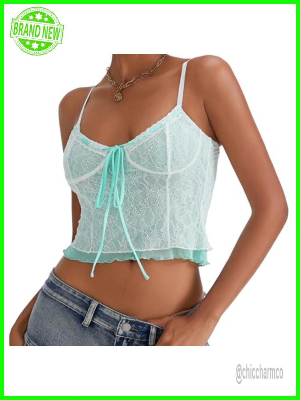 Women Double Layer Mesh Tank Top Sleeveless Strappy Backless Crop Cami Y2K